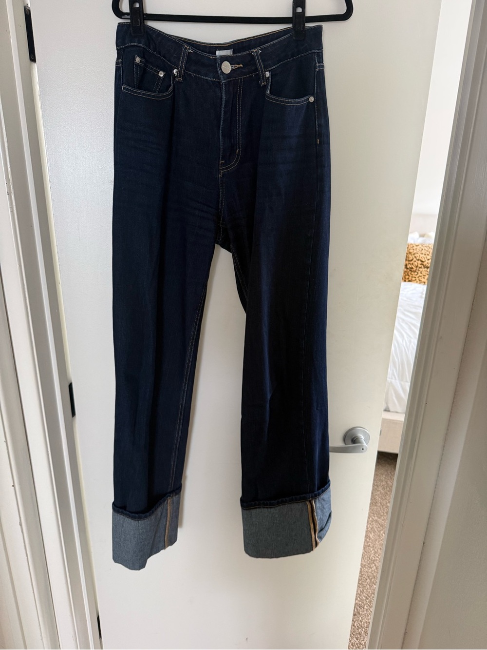 superdown Dark Indigo Wide Leg Jeans